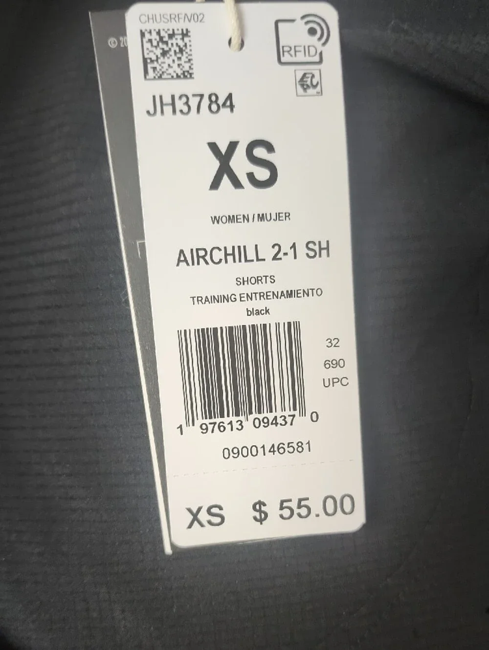Adidas Airchill 2-1 Training Shorts In Black Women's XS New With Tags